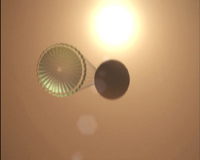 simulated rover with parachute